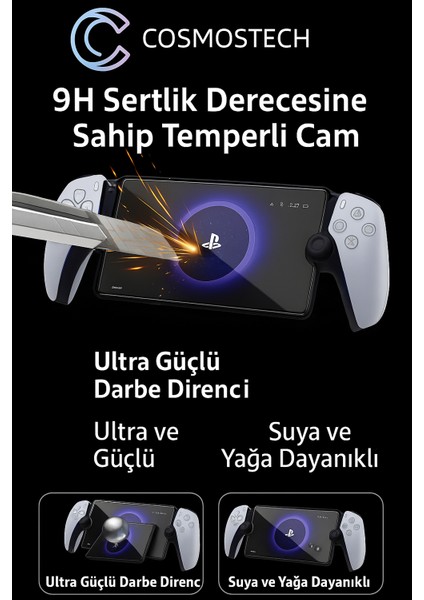 Playstation Portal Temperli Ekran Koruyucu Kırılmaz Cam – 9h Sertlik, Hd Şeffaflık, Parmak Izi Önleyici, Çizilmez fırsatları