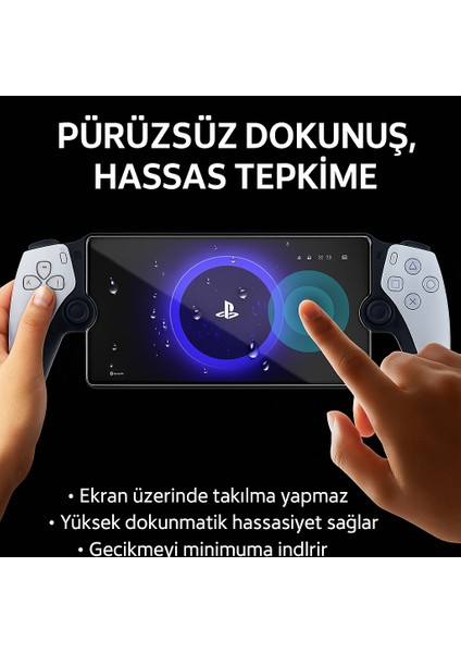 Playstation Portal Temperli Ekran Koruyucu Kırılmaz Cam – 9h Sertlik, Hd Şeffaflık, Parmak Izi Önleyici, Çizilmez