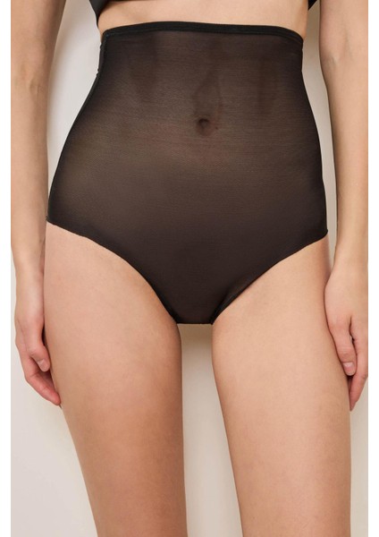 Yüksek Bel Sıkılaştırıcı Siyah Külot Korse