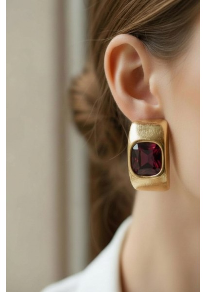 Mng Taşlı Halka Küpe