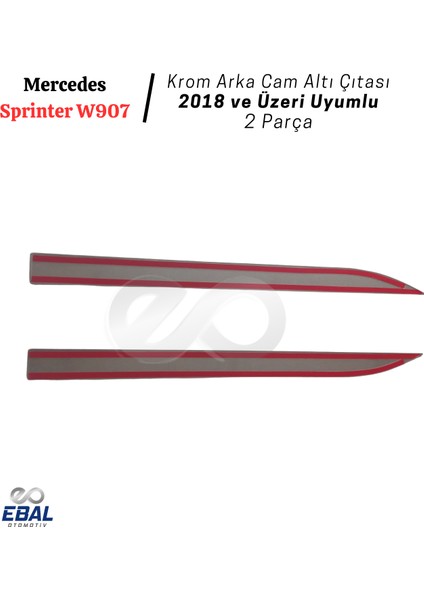 Mercedes Sprinter W907 Krom Arka Cam Altı Çıtası 2018 ve Üzeri P.çelik fırsatları