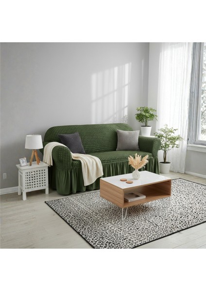 Bürümcük 3 Kişilik Koltuk Kılıfı, Berjer Örtüsü, Lastikli, Esnek, Etekli Üç Kişilik (1 Adet)