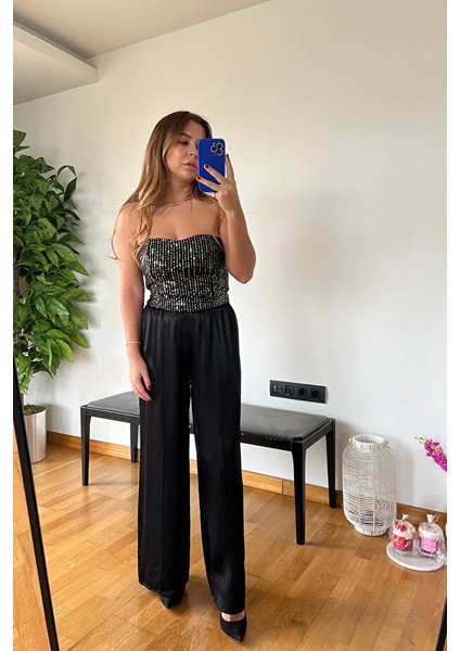 Yeni Sezon Kalp Dekolteli Yaka Kadife Pul Payetli Straplez Büstiyer Crop Bluz Kaliteli Parti Şıklığı fiyatları