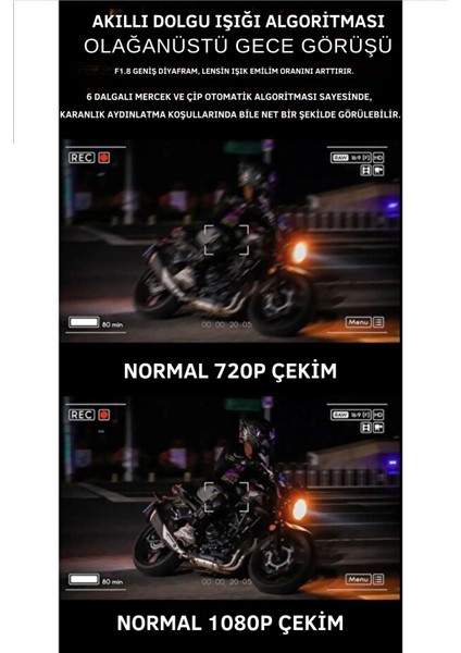 Intercom Kameralı 1080P Motosiklet Kask Intercom Kulaklık Wifi 3000MAH Video Kayıt IP65 5.4bluetooth fiyatları