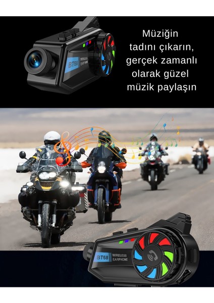 Intercom Kameralı 1080P Motosiklet Kask Intercom Kulaklık Wifi 3000MAH Video Kayıt IP65 5.4bluetooth modelleri