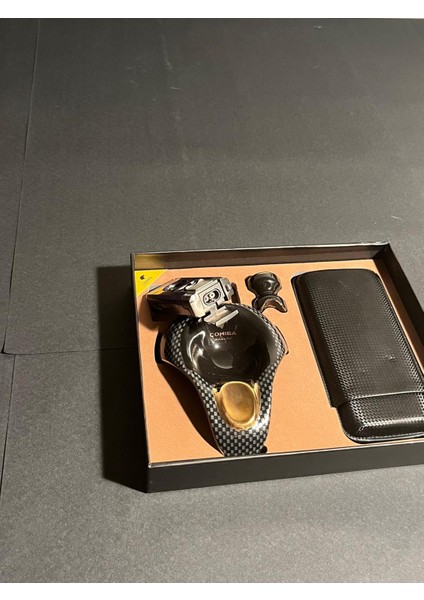 4'lü Puro Seti - Çakmak & Kesici & Kılıf & Küllük & Tutucu modelleri