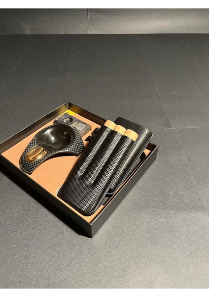 4'lü Puro Seti - Çakmak & Kesici & Kılıf & Küllük & Tutucu indirimleri