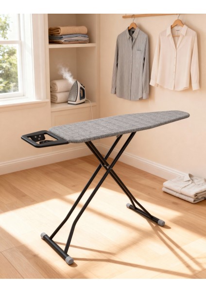 Pratik ve Şık Gri Ütü Masası, Kullanışlı Tasarım ve Dayanıklı Yapı