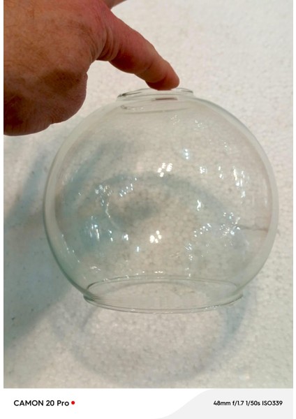 Şeffaf Büyük Top Fanus Avize Camı ( BOY 14CM-ÇAPI 14 CM) fiyatları