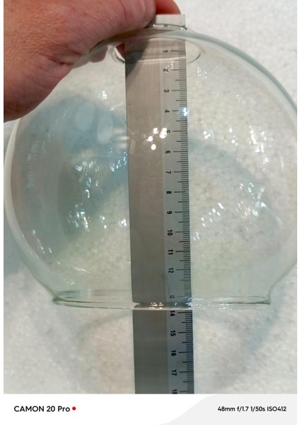 Şeffaf Büyük Top Fanus Avize Camı ( BOY 14CM-ÇAPI 14 CM)