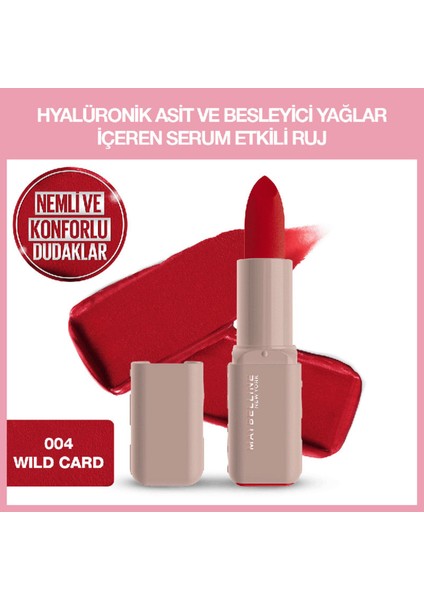 Serum Etkili Hyalüronik Asit ve Besleyici Yağ Içeren Ruj - 004 Wild Card