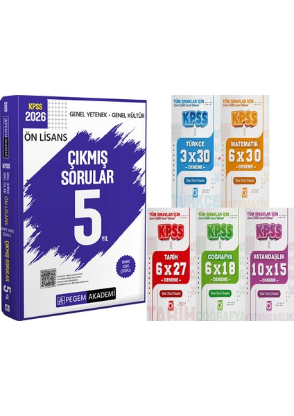 2026 Kpss Ön Lisans Video Çözümlü Çıkmış Sorular 5 Yıl - 5 Ders 31 Deneme