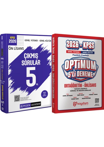 2026 Kpss Ön Lisans Video Çözümlü Çıkmış Sorular 5 Yıl - Optimum 5 Deneme