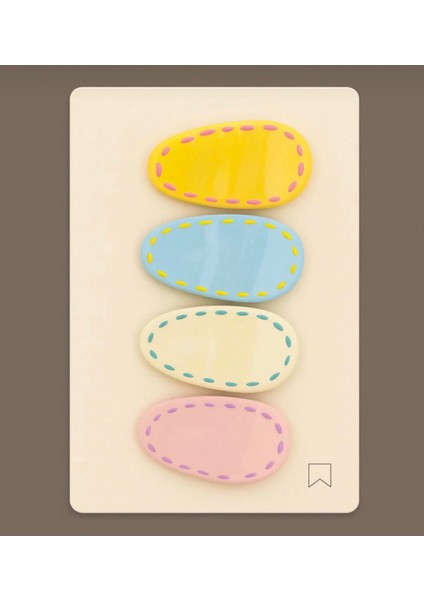 Pastel Renk Düz Desenli Çoçuk Saç Tokası