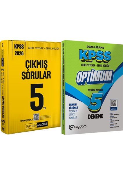 2026 Kpss Tamamı Çözümlü Çıkmış Sorular 5 Yıl - Lisans Optimum 5 Deneme