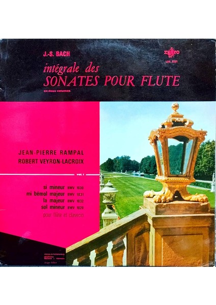 J.s. Bach - Jean-Pierre Rampal, Robert Veyron-Lacroix – Intégrale Des Sonates Pour Flute, Vol.1 Lp fiyatları