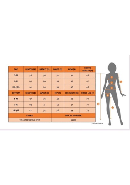 Cottonlab Kadın Uzun Kollu V Yakalı Viskon Iki Iplik Bluz ve Pantolon Ikili Takım