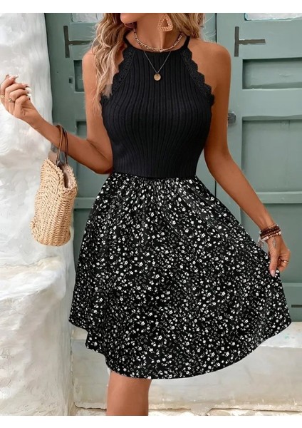 Cottonlab Kadın Omuzlardan Açık Reglan Kol Detaylı Üst Fırfırlı Kaşkorse Alt Süprem Elbise modelleri