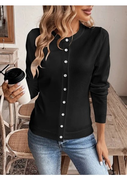 Cottonlab Kadın Uzun Kollu Önden Düğmeli Triko Ceket fiyatları