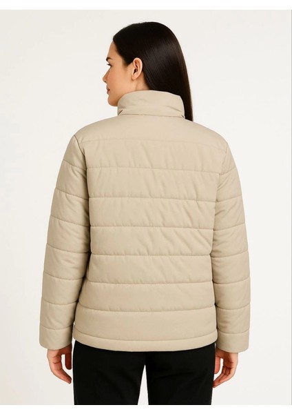 Cottonlab Bomber Mont Ceket – Su Itici Kumaş, Kapitone Astarlı, Fermuarlı, Kışlık - Bej fiyatları