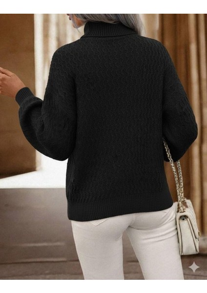 Cottonlab Kadın Uzun Kollu Balıkçı Yaka Triko Bluz fırsatları