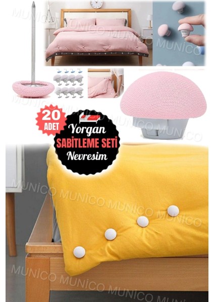20 Adet Nevresim Klipsi ve Düğmesi Seti, Estetik ve Pratik Yatak Düzenleme