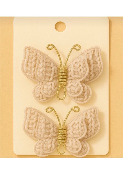 Vintage Örgü Kelebek Toka