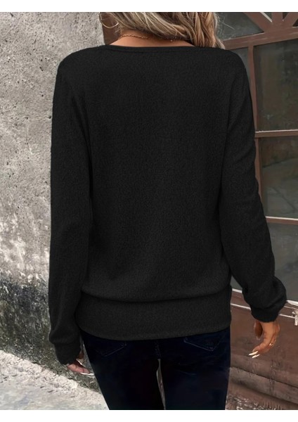 Cottonlab Kadın Uzun Kollu Kruvaze Yaka Kol ve Etek Ucu Manşet Detay Yumoş Bluz fiyatları