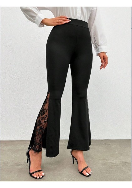 Cottonlab Kadın Ispanyol Paçadantel Detay Dalgıç Tayt indirimleri