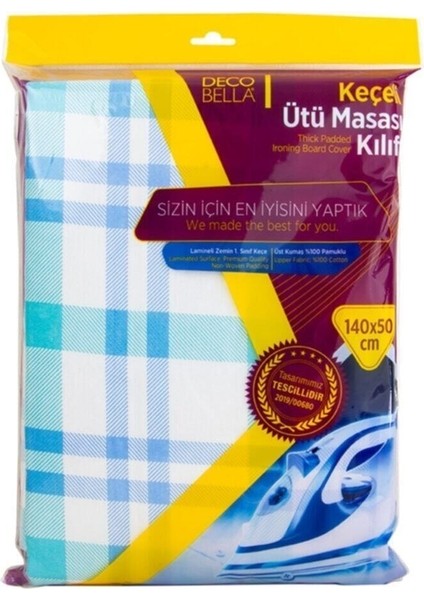 Şık Keçeli Ütü Masası Kilifi 140X50, Pratik ve Kullanışlı Tasarım