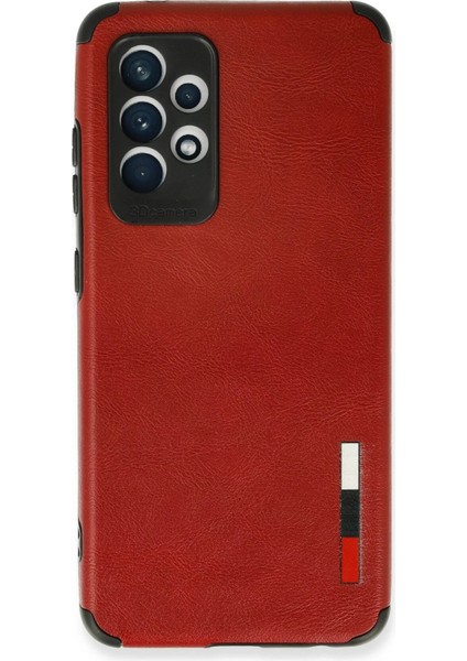 Samsung Galaxy A72 Kılıf Loop Deri Silikon - KIRMIZI-(5796)