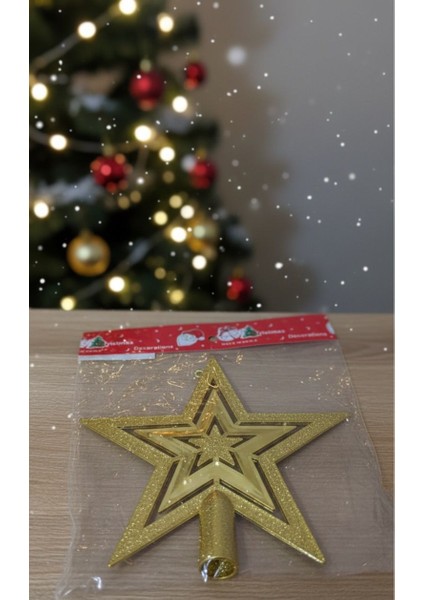 Yılbaşı Ağacı Tepelik Yıldız – Gold / Gümüş / Kırmızı fiyatları