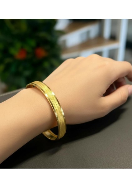 8 gr (Gram) Trabzon Şarnel Bilezik 22 Ayar Altın Yatırımlık Işçiliksiz