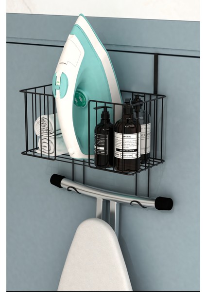 Pratik Kapı Arkası Ütü ve Ütü Masası Askısı, Çok Amaçlı Raf