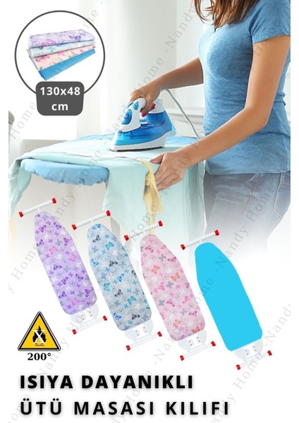 Büyük Boy Yanmaz Keçeli Ütü Masası Kılıfı, Şık ve Koruyucu Tasarım