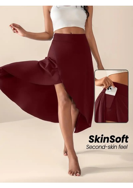 Cottonlab Kadın Cep Detay Taytlı Sandy Etek fırsatları