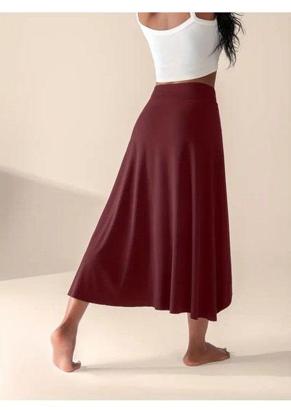 Cottonlab Kadın Cep Detay Taytlı Sandy Etek