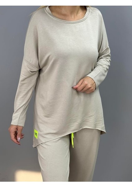 Cottonlab Kadın Iki Iplik Viskon Pamuk Kumaş Arma Detaylı Ikili Takım fiyatları