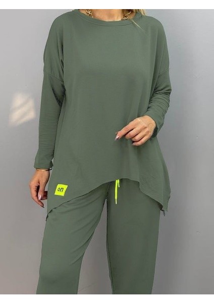 Cottonlab Kadın Iki Iplik Viskon Pamuk Kumaş Arma Detaylı Ikili Takım modelleri