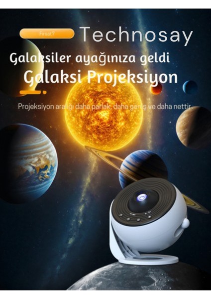 Galaksi Projektör 13 Film Disk Hd Gerçekçi Yıldızlı Galaksi Gökyüzü Masa ve Gece Lambası fırsatları
