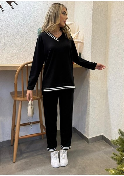 Cottonlab Kadın Yeni Sezon Uzun Kollu Ribana Detay Ikili Takım fiyatları