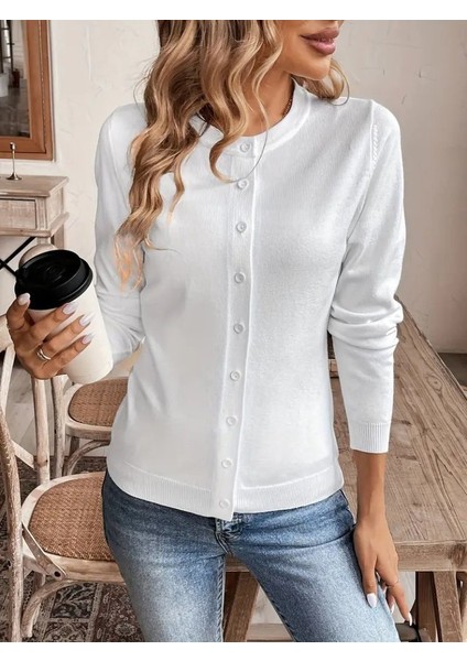 Cottonlab Kadın Uzun Kollu Önden Düğmeli Triko Ceket fiyatları