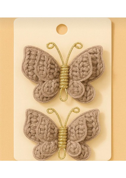 Vintage Örgü Kelebek Toka