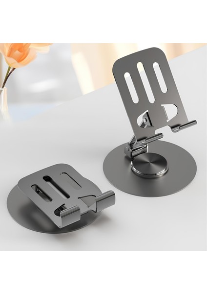 Dönebilir ve Katlanabilir Masaüstü Metal Telefon Tutucu