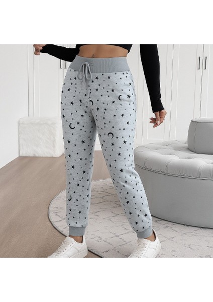 Cottonlab Kadın Yüksek Bel Bağcıklı Desenli Iki Iplik Pantolon fiyatları