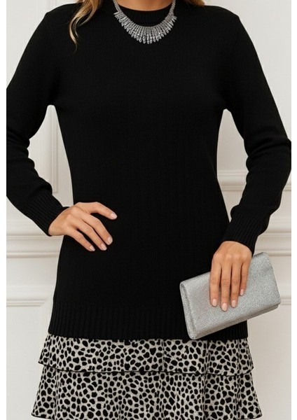 Cottonlab Kadın Uzun Kollu Üst Şardonlu Kaşkorse Alt Süprem Desenli Elbise fiyatları