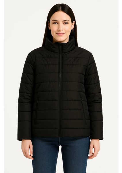 Cottonlab Bomber Mont Ceket – Su Itici Kumaş, Kapitone Astarlı, Fermuarlı, Kışlık - Siyah fırsatları