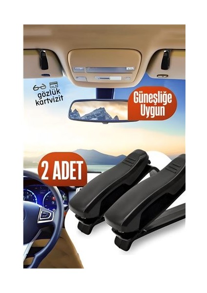 Turk Araç Gözlük Tutucu Güneşliğe Uygun Mini 2 Adet