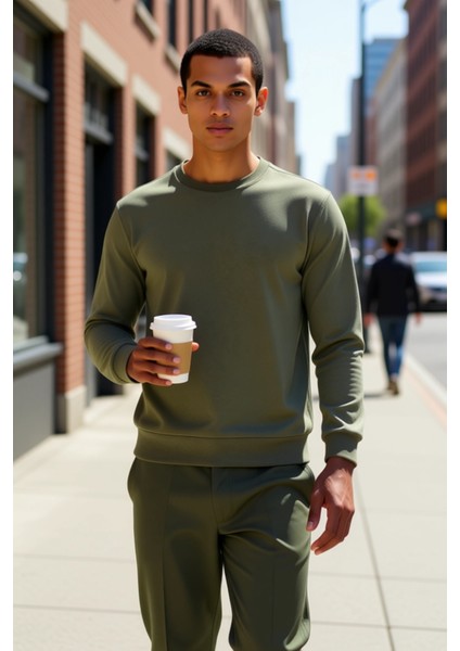 Erkek Bisiklet Yaka Standart Kol Regular Kalıp Sweatshirt Fonksiyonel Dayanıklı Kaliteli Şık fiyatları