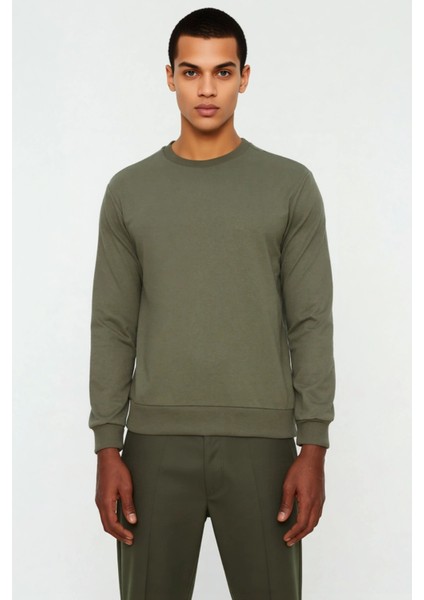 Erkek Bisiklet Yaka Standart Kol Regular Kalıp Sweatshirt Fonksiyonel Dayanıklı Kaliteli Şık modelleri